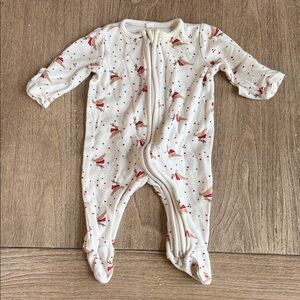 Mori Baby Reindeer Double Zipper Footie Size Newborn